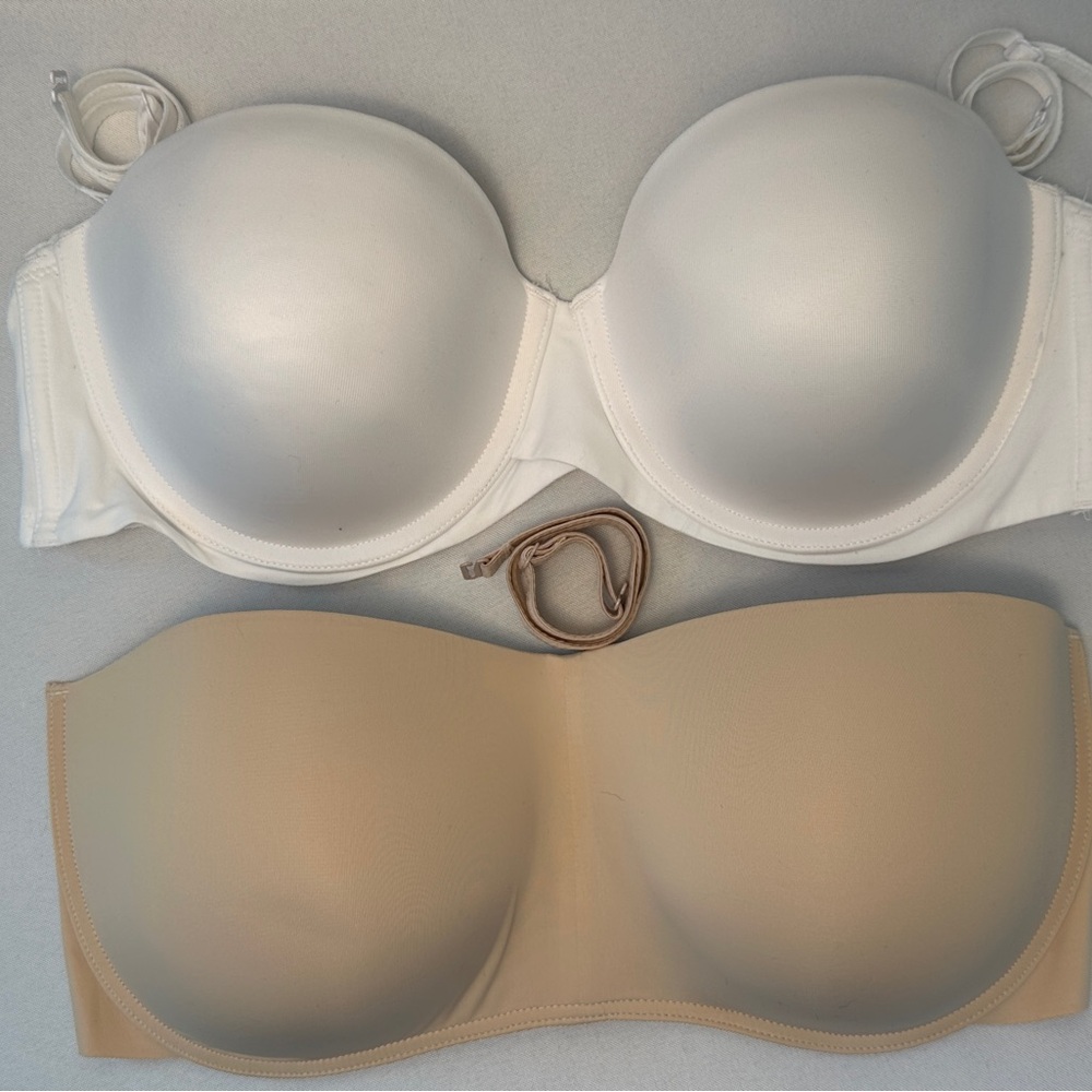Maidenform Women's Strapless Bra Set - White and Tan